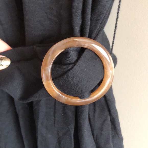 Cotton dress with belt - Picture 3 of 5